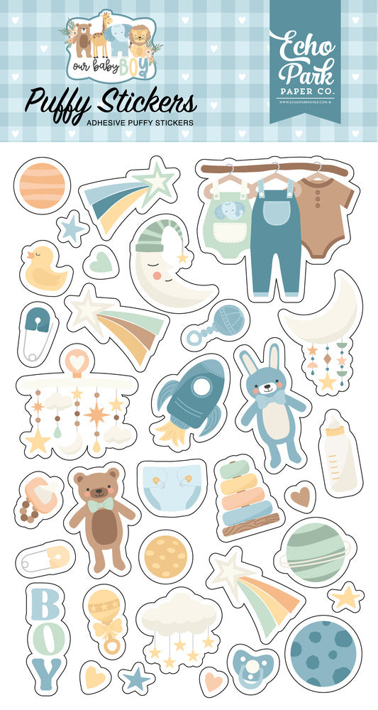 Echo Park - Our Baby Boy - Puffy Stickers