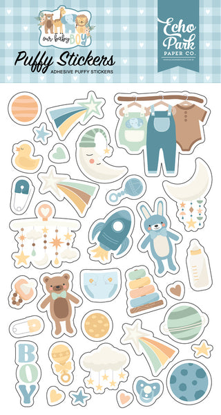Echo Park - Our Baby Boy - Puffy Stickers