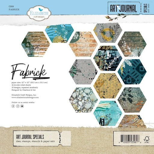 Elizabeth Craft Designs - Art Journal - Fabrick paper set