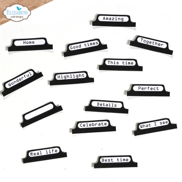 Elizabeth Craft Designs - Label Tabs stamp set