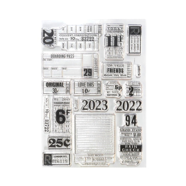 Elizabeth Craft Designs - Planner Essentials - Tickets & Tabs stamp set