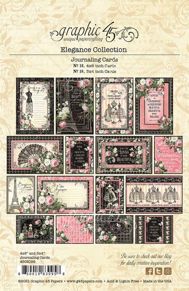 Graphic 45 - Elegance - Journaling cards