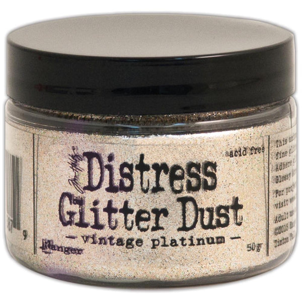 Ranger - Tim Holtz - Distress - Glitter Dust - Vintage Platinum