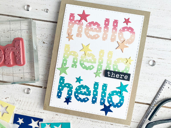 Taylored Expressions - Big Hello - Cling stamp set