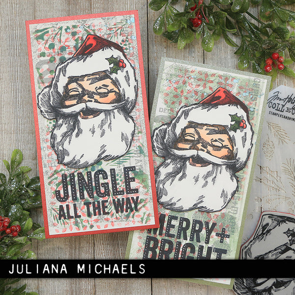 Stampers Anonymous - Tim Holtz - Jolly Santa stamp set