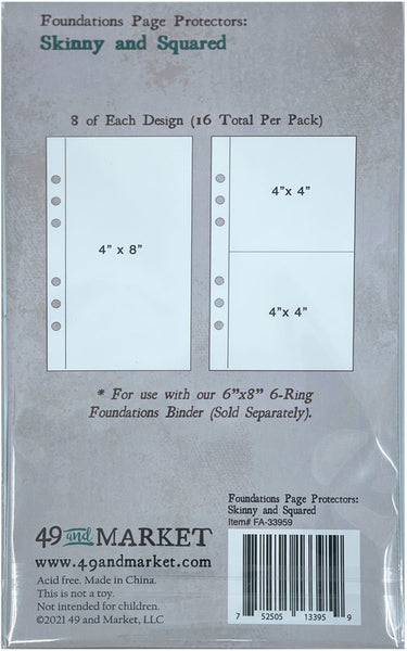 49 and Market - Foundations Page Protectors - Skinny and Squared