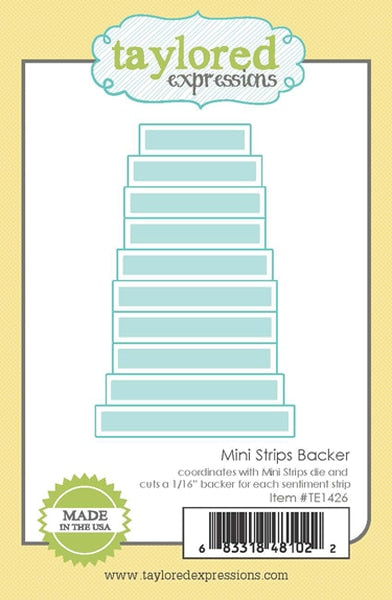 Taylored Expressions - Mini Strips Backer die set