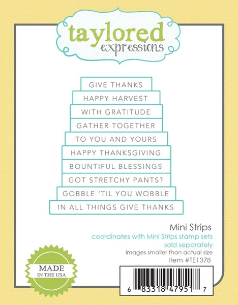 Taylored Expressions - Mini Strips die set