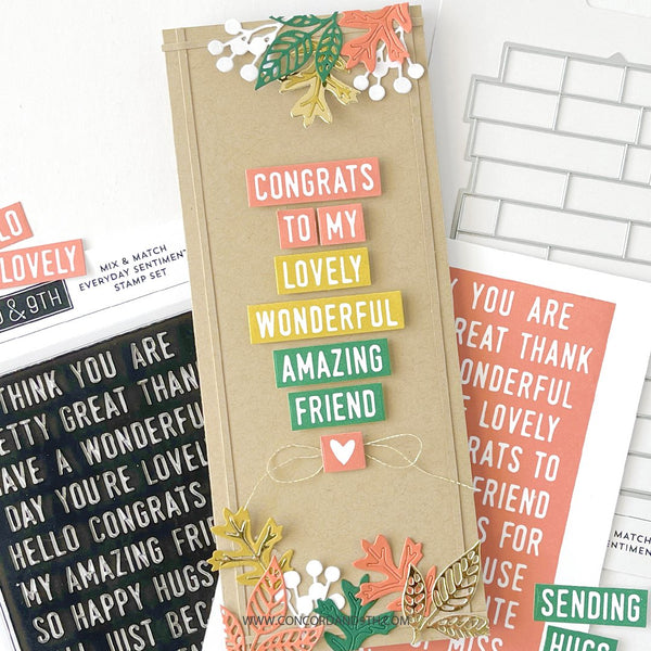 Concord & 9th - Mix & Match - Everyday Sentiments stamp set
