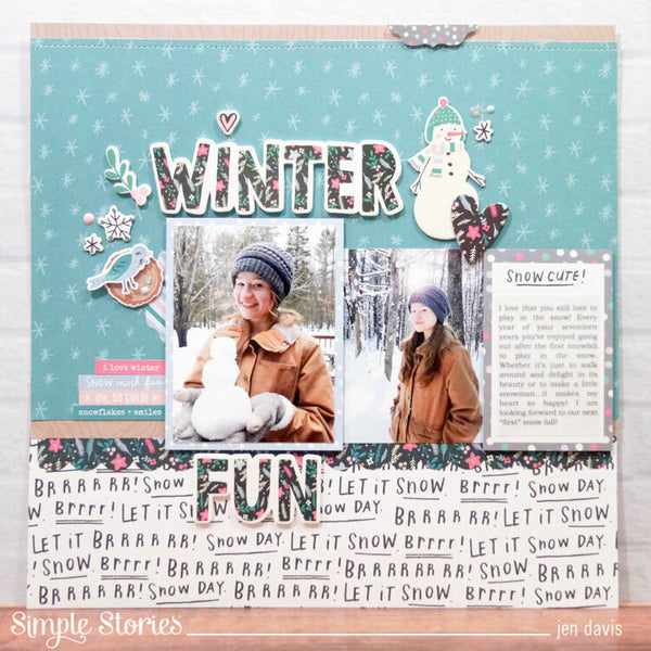Simple Stories - Feelin' Frosty - Snowy Days pattern paper