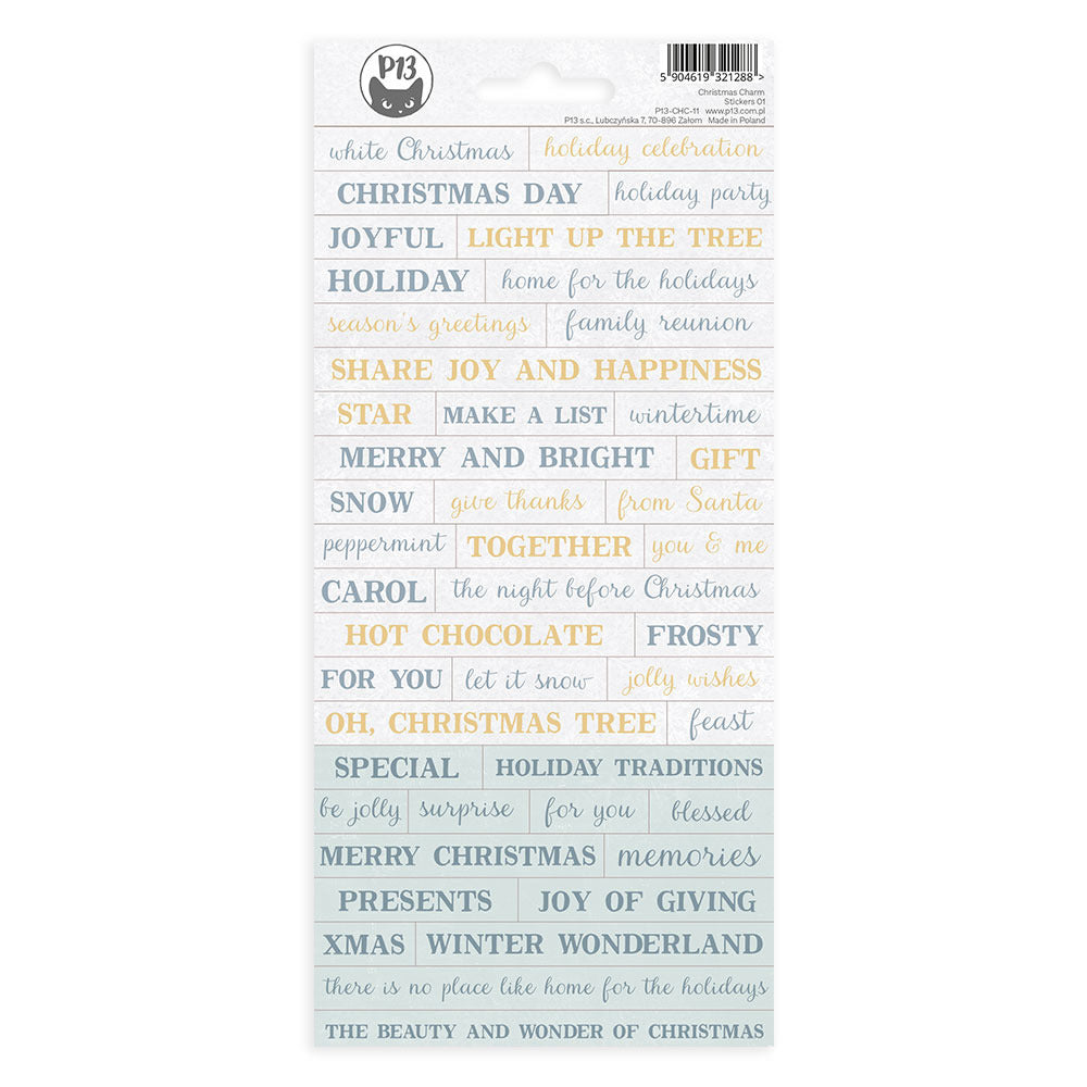 P13 - Christmas Charm - Sticker Sheet 01