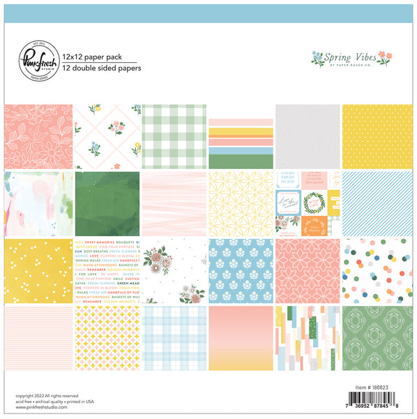 Pinkfresh Studio - Spring Vibes - 12 x 12 Paper Pack