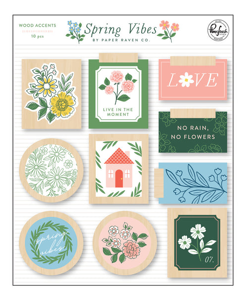 Pinkfresh Studio - Spring Vibes - Wood Accent Stickers