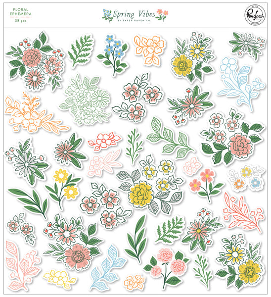 Pinkfresh Studio - Spring Vibes - Floral Ephemera pack