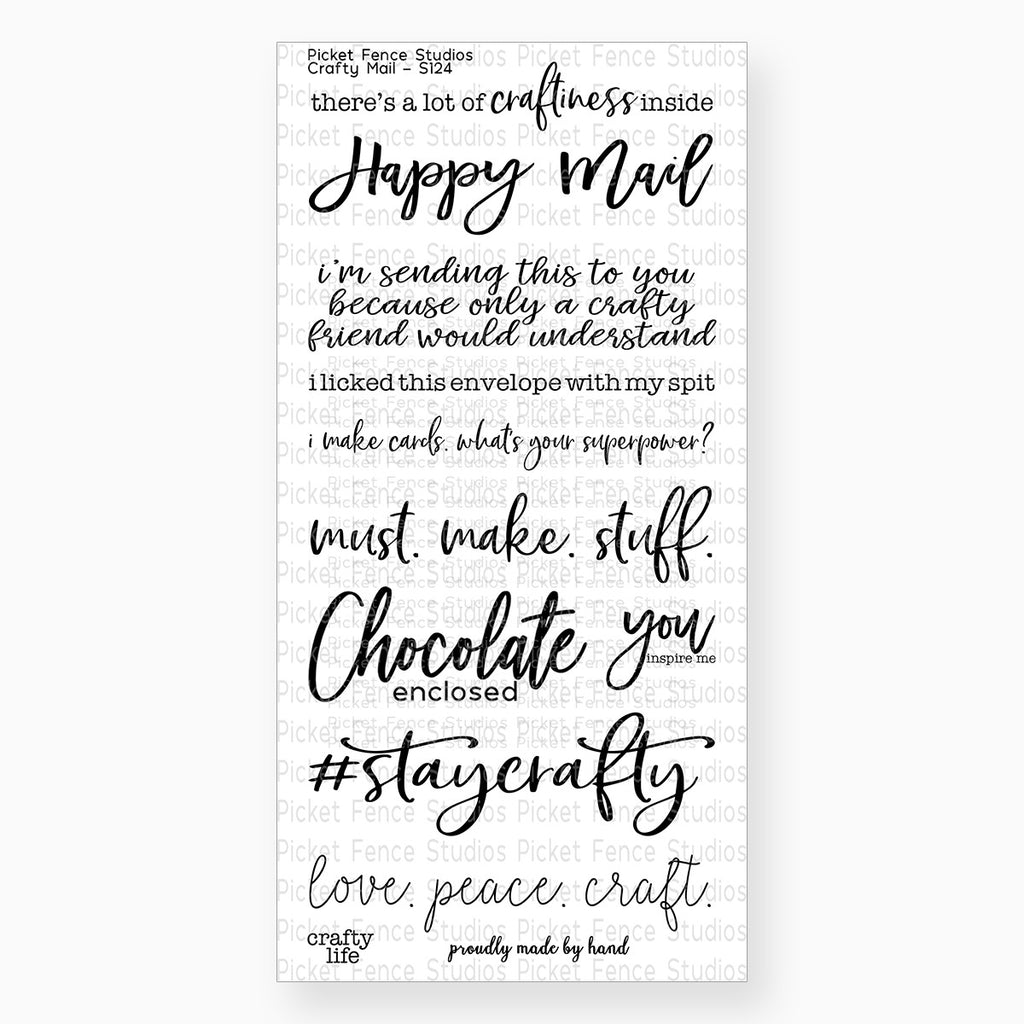 Picket Fence Studio - Crafty Mail - Clear Stamp