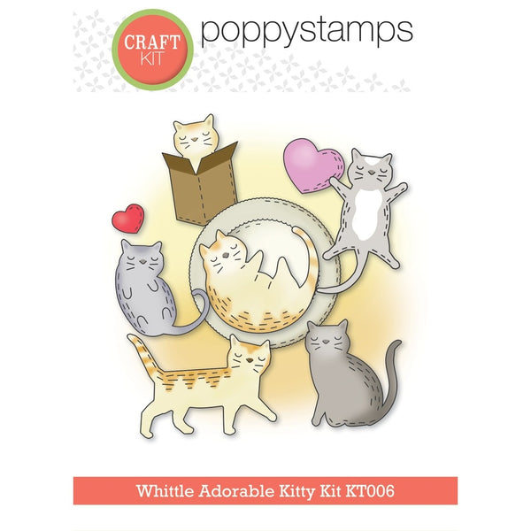Poppy Stamps - Whittle Adorable Kitty - Stamp & Die Kit