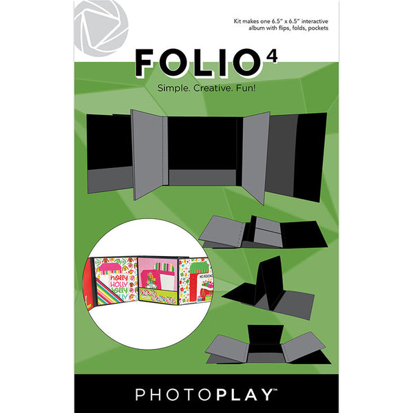 Photoplay Paper - Folio 4 - Interactive Album Kit - Black