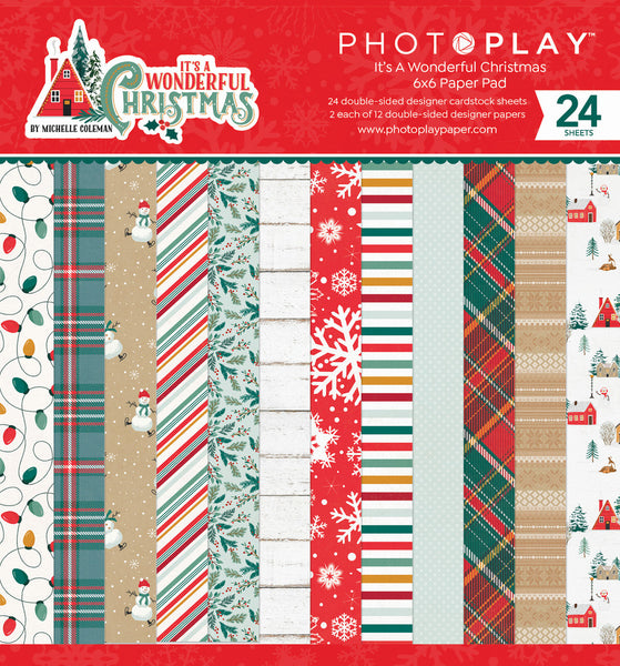 Photoplay Paper - It's a Wonderful Christmas - 6 x 6 Paper Pad