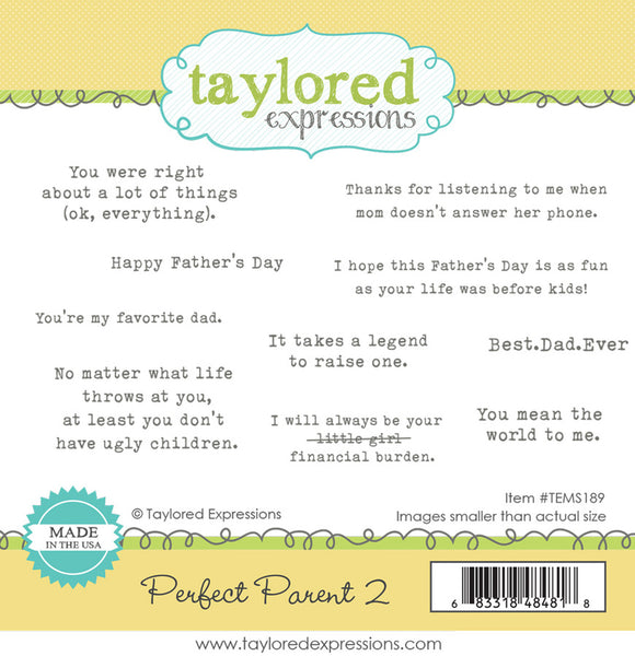 Taylored Expressions - Perfect Parent 2 - Cling Stamp