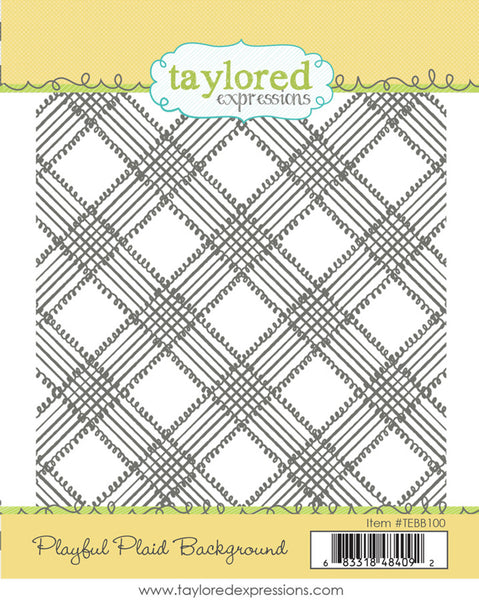 Taylored Expressions - Playful Plaid Background - Cling Stamp