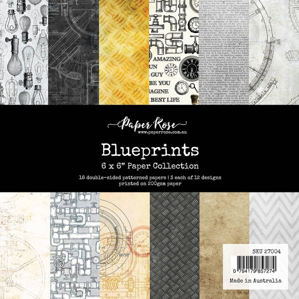 Paper Rose - Blueprints - 6 x 6 Paper Collection