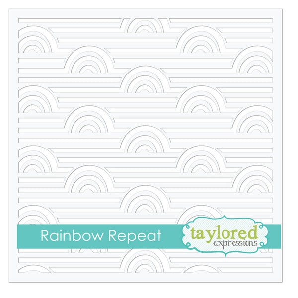 Taylored Expressions - 6x6 Stencil - Rainbow Repeat