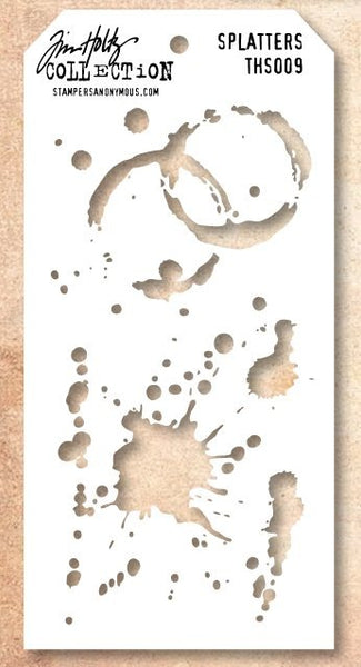 Stampers Anonymous - Tim Holtz - Layering Stencil - Splatters