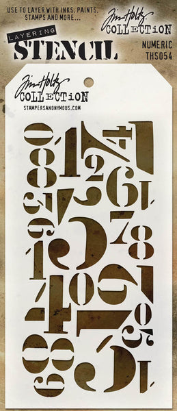Stampers Anonymous - Tim Holtz -  Layering Stencil - Numeric