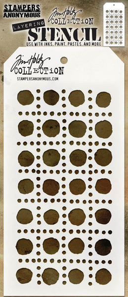 Stampers Anonymous - Tim Holtz - Layering Stencil - Dotted Line