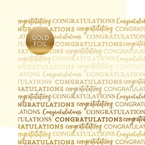 Carta Bella - Congratulations - Gold Foiled cardstock CREAM