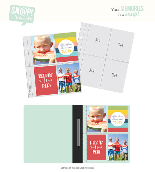Simple Stories - 6 x 8 Pockets Refill Pack - 3 x 4 Flipbook Pages
