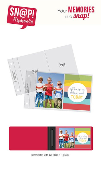 Simple Stories - 3 x 4 Pockets Refill Pack - 4 x 6 Flipbook Pages