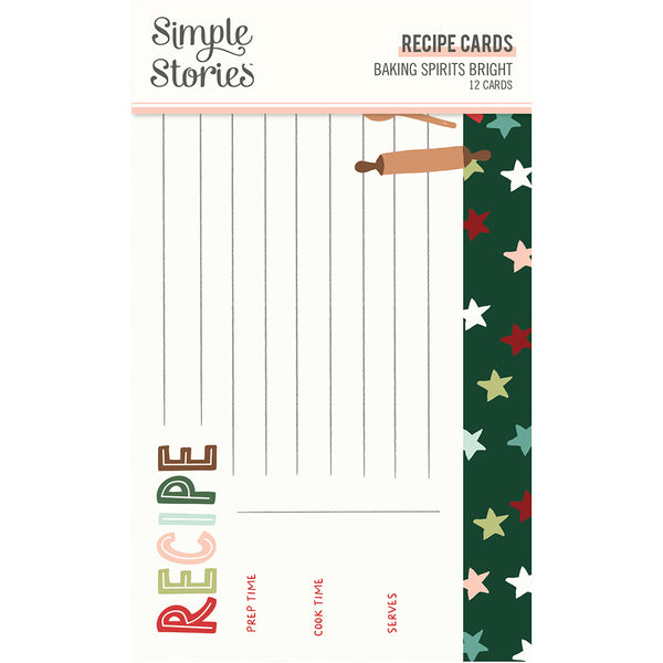 Simple Stories - Baking Spirits Bright - Recipe Cards