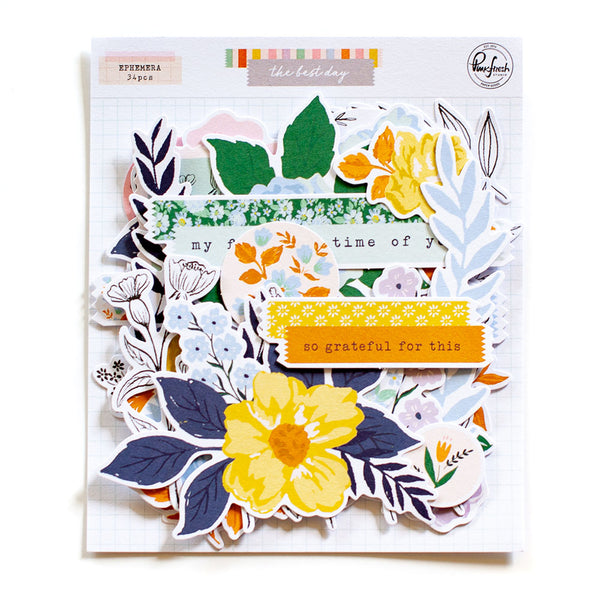 Pinkfresh Studio - The Best Day - Floral Ephemera pack