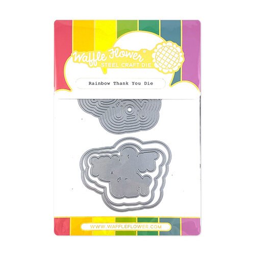 Waffle Flower - Rainbow Thank You Die Set