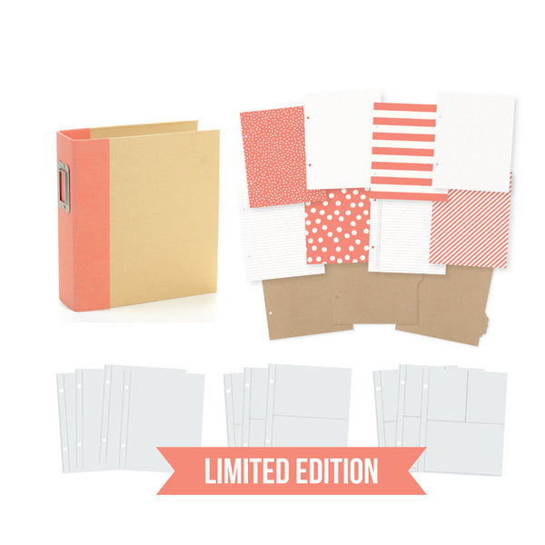 Simple Stories - 6 x 8 Snap Binder - Limited Edition - Coral