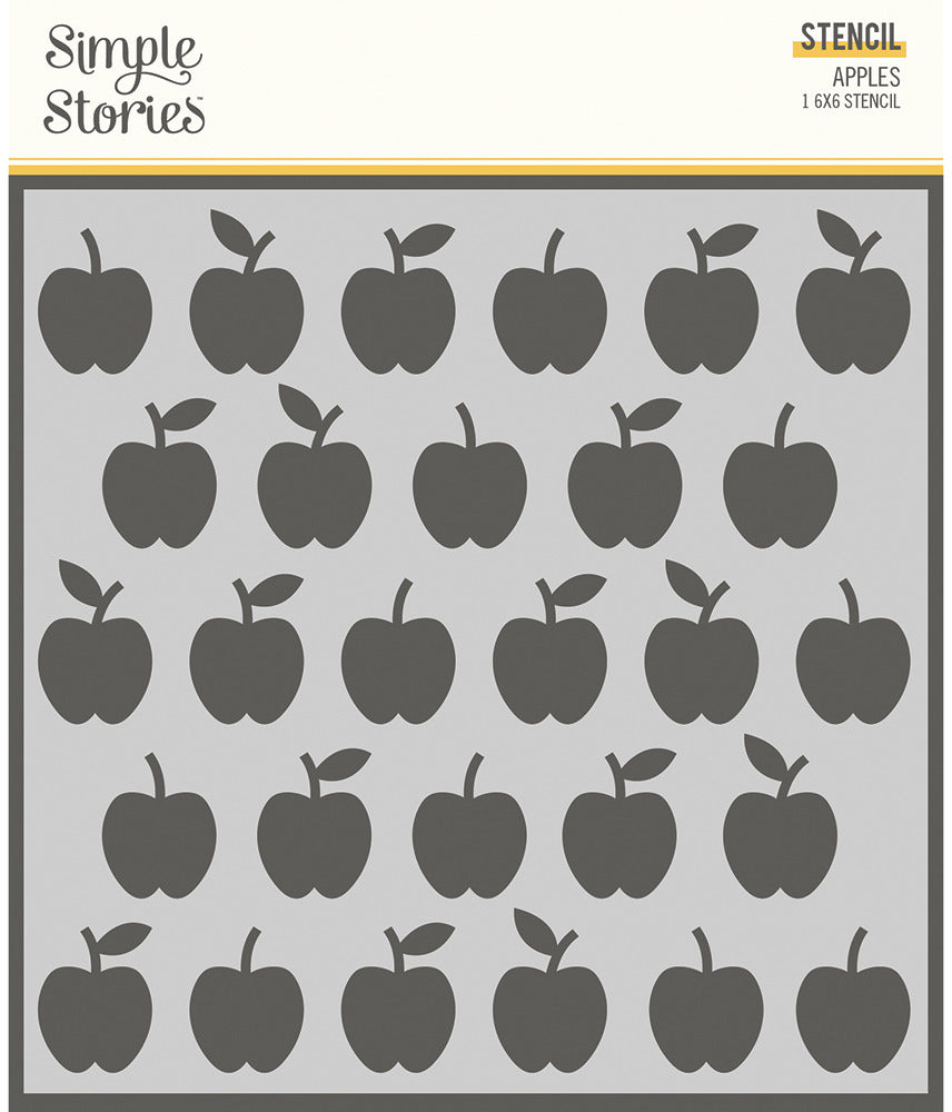 Simple Stories - School Life - Apples Stencil