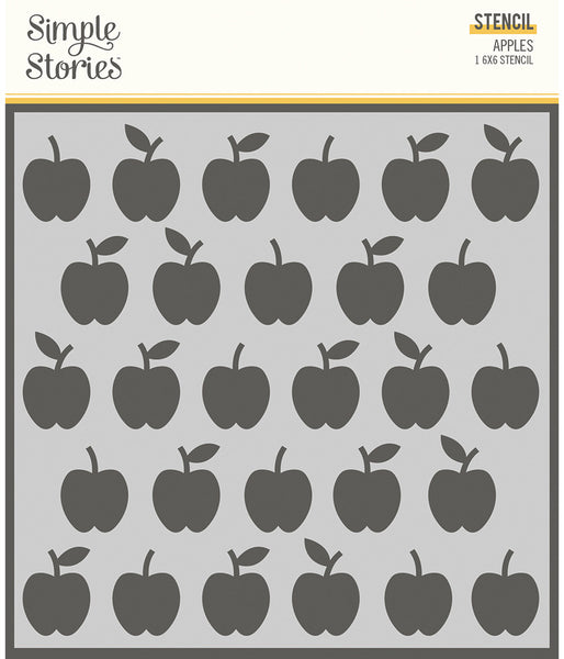 Simple Stories - School Life - Apples Stencil