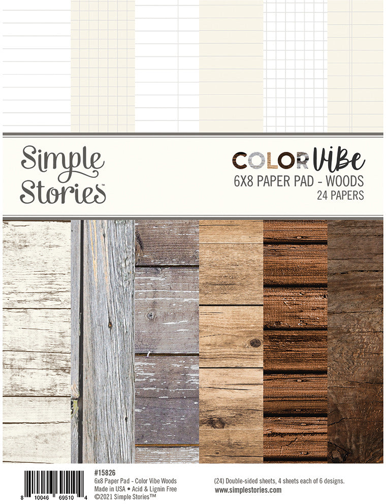 Simple Stories - Colour Vibe - Woods 6 x 8 paper pad