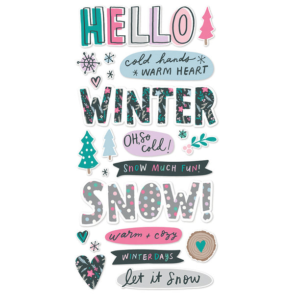 Simple Stories - Feelin' Frosty - Foam Stickers