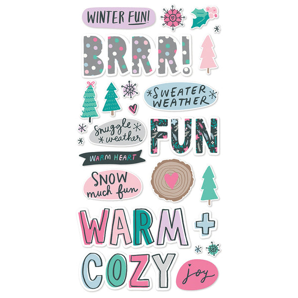 Simple Stories - Feelin' Frosty - Foam Stickers