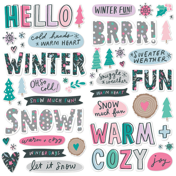 Simple Stories - Feelin' Frosty - Foam Stickers
