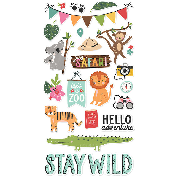 Simple Stories - Into the Wild - 6 x 12 Chipboard Stickers