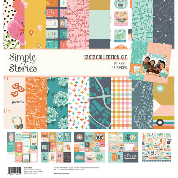 Simple Stories - Let's Go - 12 x 12 Collection Kit