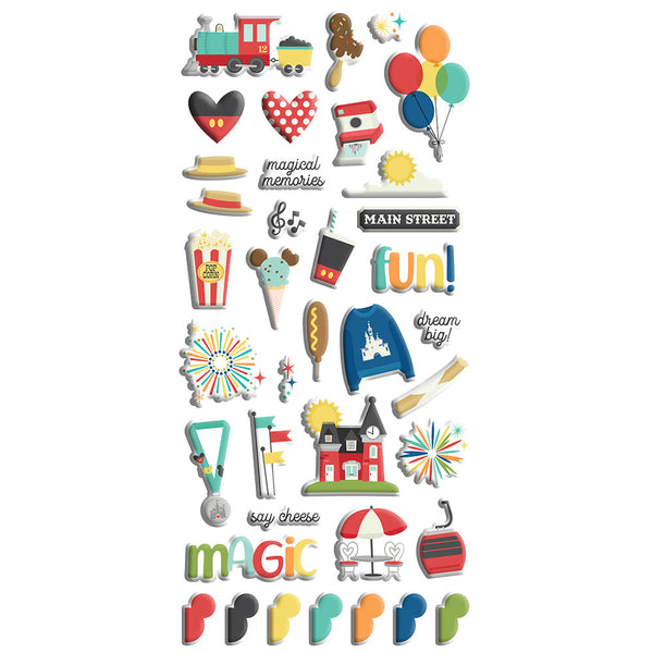 Simple Stories - Say Cheese At The Park - Puffy Stickers