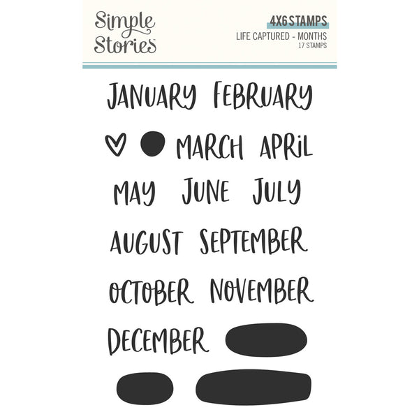 Simple Stories - Life Captured - Months Clear Stamp set