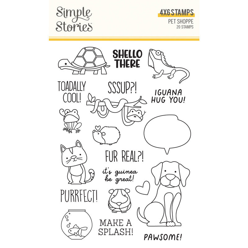 Simple Stories - Pet Shoppe - Clear Stamp set