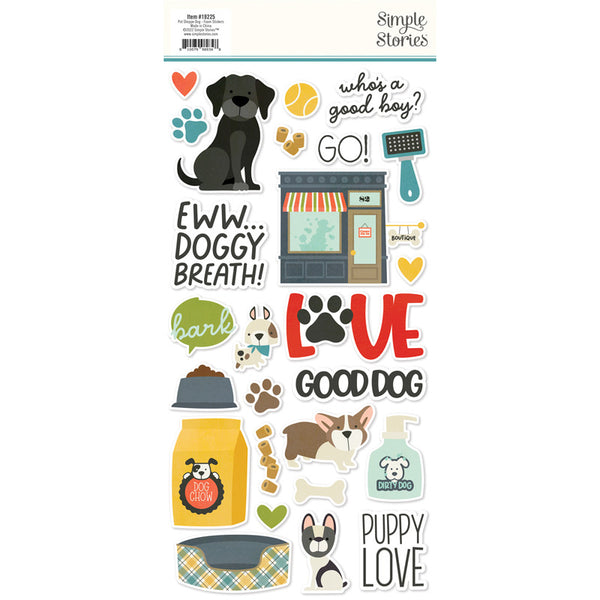 Simple Stories - Pet Shoppe - Dog - Foam Stickers