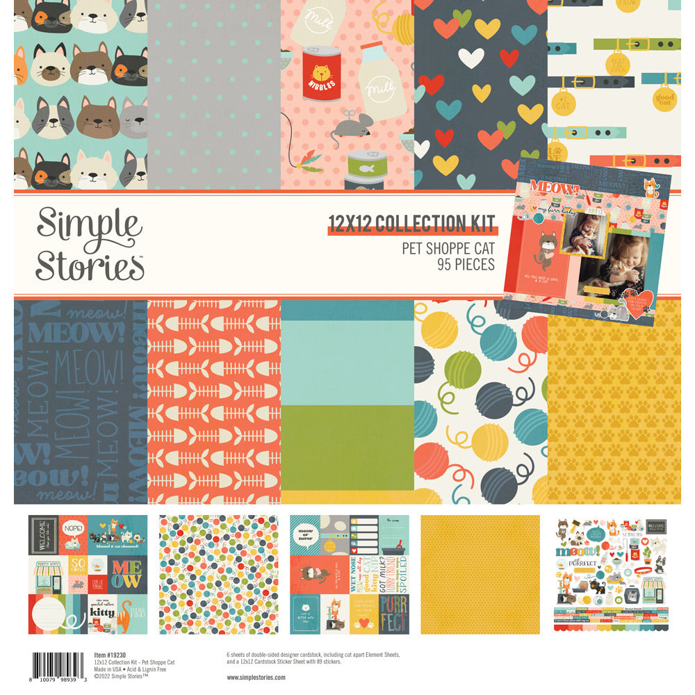 Simple Stories - Pet Shoppe - Cat  - 12 x 12 Collection Kit