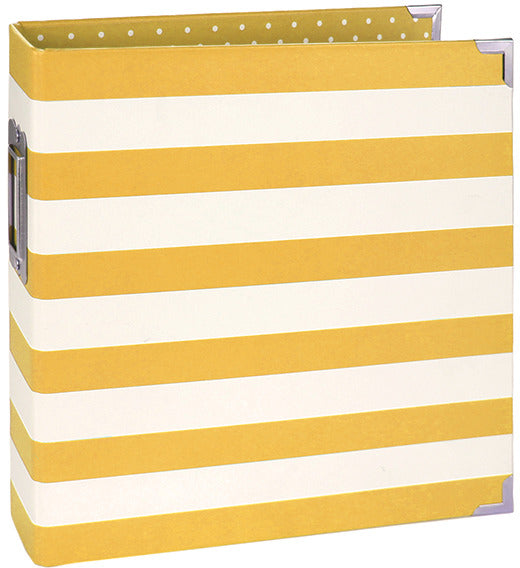 Simple Stories - 6x8 SNAP! Designer Binder - Yellow Stripe